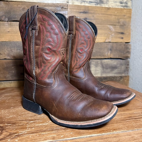 Ariat Other - ARIAT BOYS' QUICKDRAW WESTERN BOOTS -‎ SQUARE TOE size 2.5
